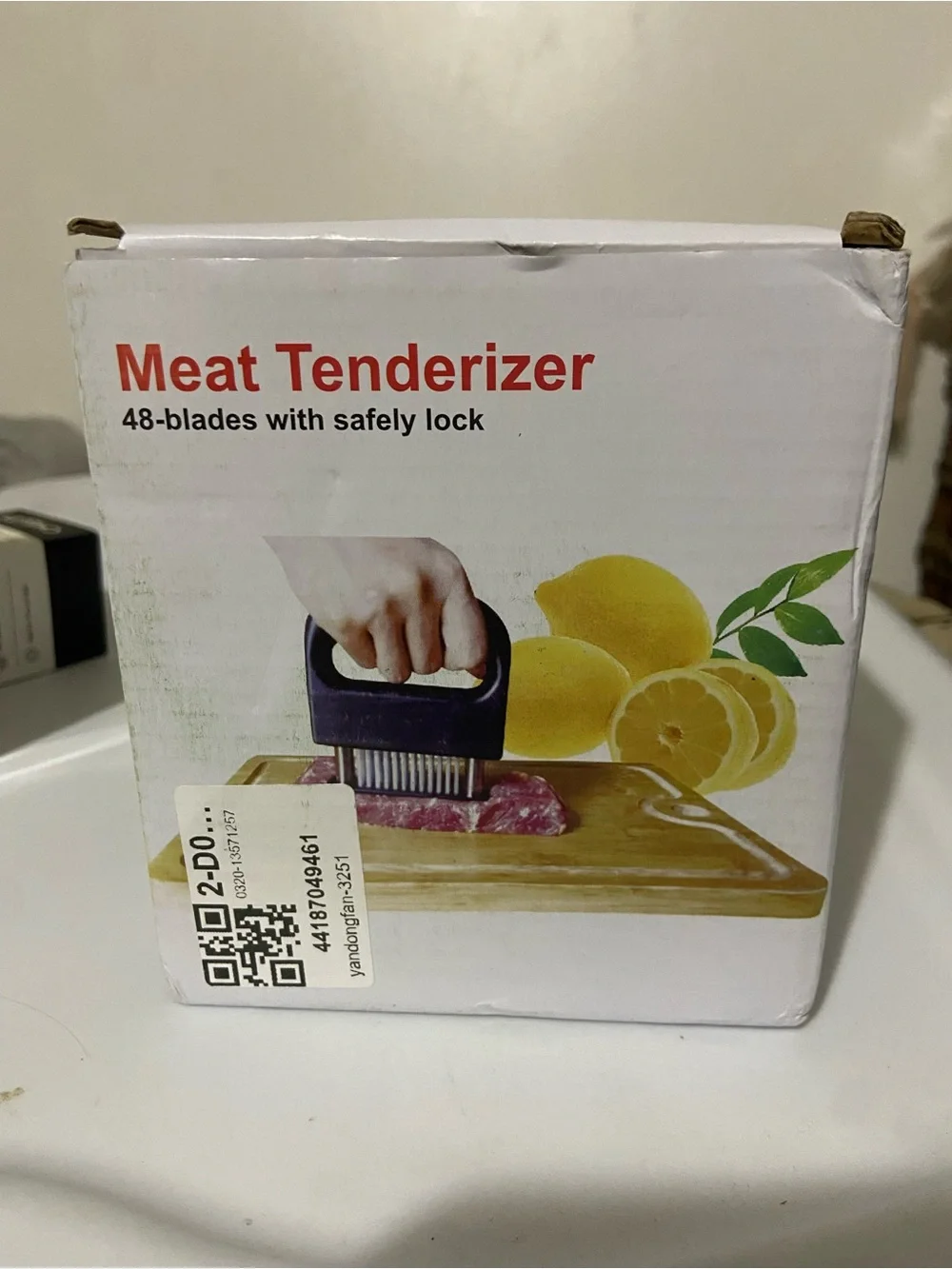 48 Blade Meat Tenderizer with Safety Lock Stainless Steel Kitchen Tool New